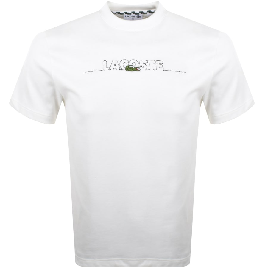 Lacoste Embroidered Logo T Shirt White